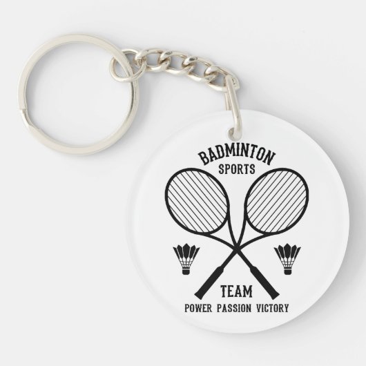 Badminton Sports Team Schlüsselanhänger (Vorderseite)