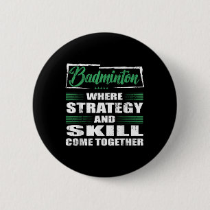 Badminton Sportstrategie und Kompetenz treffen zus Button