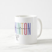 Badminton Sporty & Stylish Kaffeetasse (VorderseiteRechts)