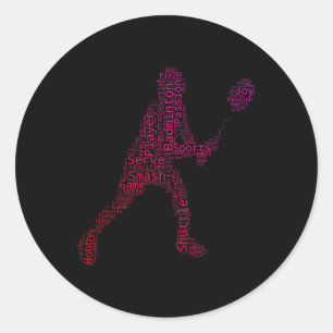 Badminton Squash Badminton Spieler Shuttle Runder Aufkleber