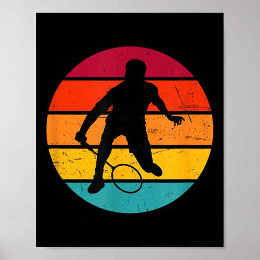 Badminton Squash Shuttle Damen Badminton Spielerin Poster (Vorne)