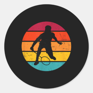 Badminton Squash Shuttle Womens Badminton Player Runder Aufkleber