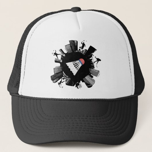 Badminton-Stadt Truckerkappe (Vorderseite)