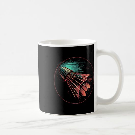 Badminton Steampunk Shuttle Player Kaffeetasse (Rechts)