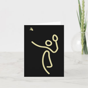 Badminton Stick Man - Shuttle Gift Idea Karte