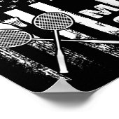 Badminton Stiefmutter Amerikanische Flagge Vintage Poster (Ecke)