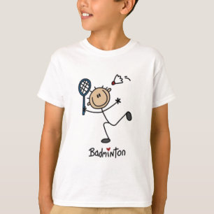 Badminton-Strichmännchen T-Shirt