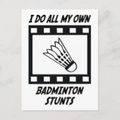 Badminton Stunts Postkarte (Vorderseite)