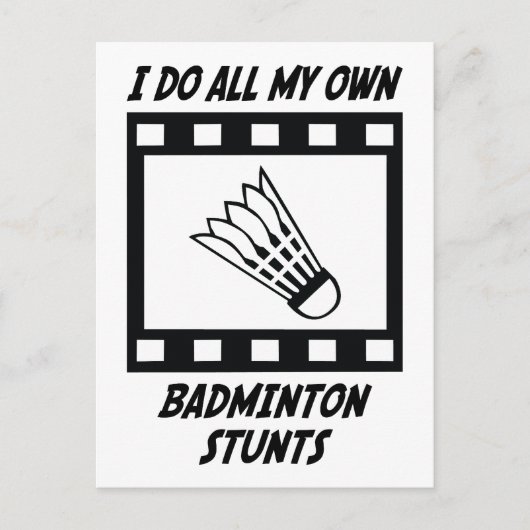 Badminton Stunts Postkarte (Vorderseite)