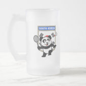 Badminton Südkorea Panda Mattglas Bierglas (Links)