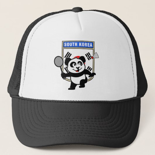 Badminton Südkorea Panda Truckerkappe (Vorderseite)