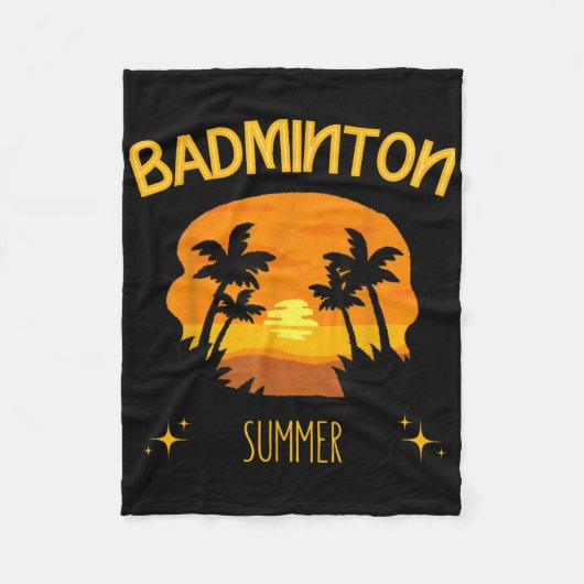 Badminton Summer Racket Shuttle Outdoor Game Fleecedecke (Vorderseite)