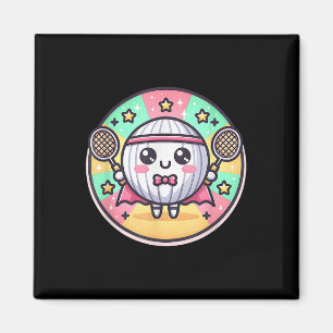 Badminton Superheld Super Held Badminton  Magnet