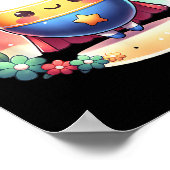 Badminton-Superheld Super-Held Badminton  Poster (Ecke)