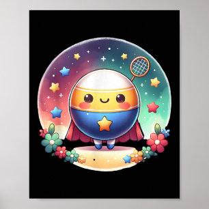 Badminton-Superheld Super-Held Badminton Poster