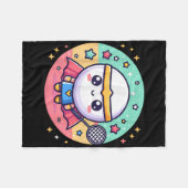 Badminton Superhero Super Hero Badminton Fleecedecke (Vorderseite (Horizontal))