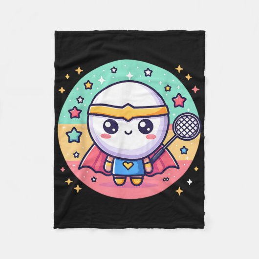 Badminton Superhero Super Hero Badminton Fleecedecke (Vorderseite)