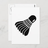 Badminton-Symbol Postkarte (Vorne/Hinten)