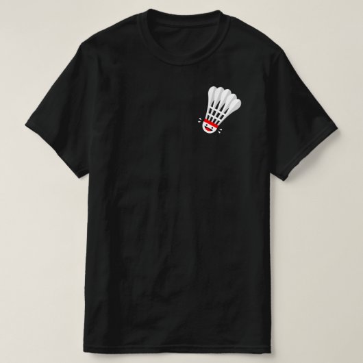 Badminton T - Shirt - Glücklicher Birdie Pocket (Design vorne)