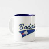 Badminton-Tasse Zweifarbige Tasse (Vorderseite Links)