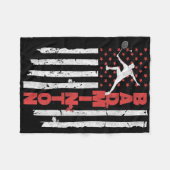 Badminton Team American Flag Usa Badminton For Wom Fleecedecke (Vorderseite (Horizontal))
