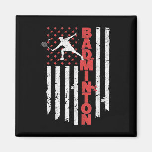 Badminton-Team Amerikanische Flagge USA Badminton Magnet