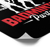 Badminton Team Game Partner Shuttle Player Badmint Poster (Ecke)