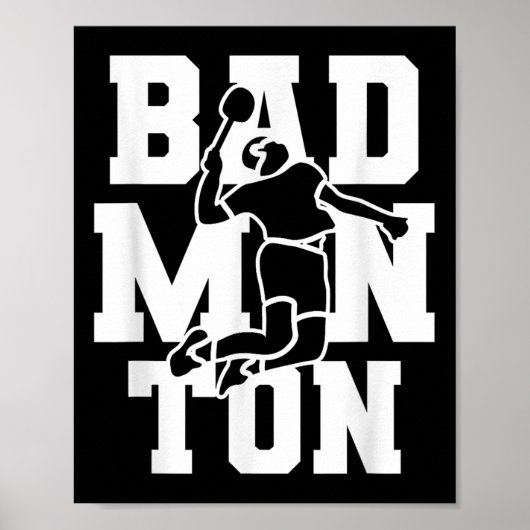 Badminton Team Shuttle Player Coach  Poster (Vorne)
