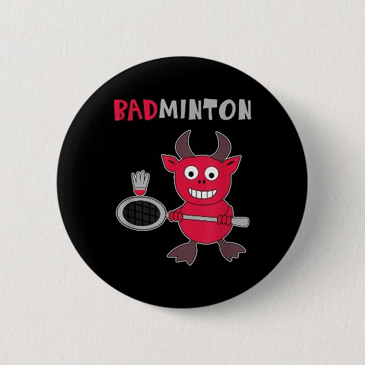 Badminton Teufel Badminton Spieler Shuttle Sport S Button (Vorderseite)