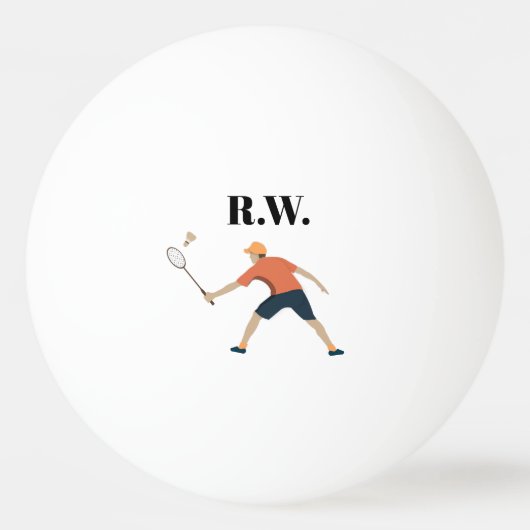 Badminton Tischtennisball (Rückseite)