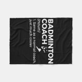 Badminton-Trainer Definition Lustiger Badminton Fleecedecke (Vorderseite (Horizontal))