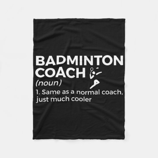 Badminton-Trainer Definition Lustiger Badminton Fleecedecke (Vorderseite)