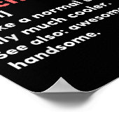 Badminton-Trainer-Definition Lustiges Trainer-Gesc Poster (Ecke)