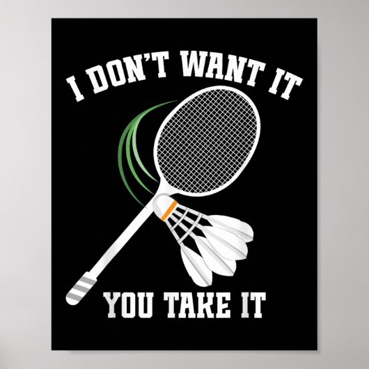 Badminton-Trainer Kein Weinen Shuttle Badminton-Sp Poster (Vorne)
