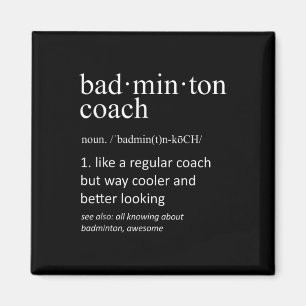 Badminton-Trainer Lustige Wörterbuch-Definition Tr Magnet