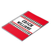 Badminton-Trainer - personalisiert Notizblock (Linke Seite)