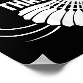 Badminton-Trainer Shuttle Id trifft Badminton-Spie Poster (Ecke)