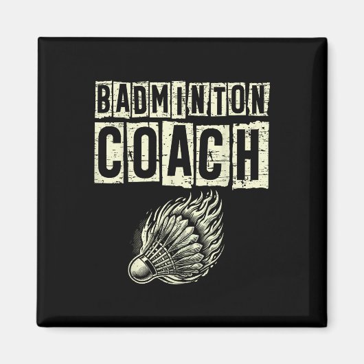Badminton-Trainer-Shuttle-Racket Magnet (Vorne)