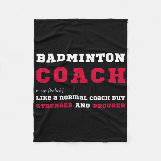 Badminton-Trainer Sport-Coaching-Definition Gesche Fleecedecke (Vorderseite)