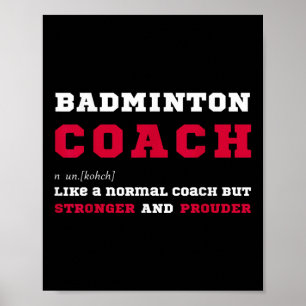 Badminton-Trainer Sport-Coaching-Definition Gesche Poster