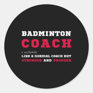 Badminton-Trainer Sport-Coaching-Definitionsgesche Runder Aufkleber