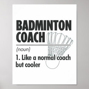 Badminton-Trainer Substantiv Definition Badminton  Poster