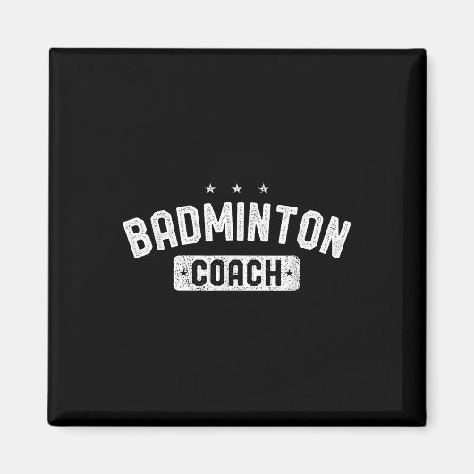 Badminton-Trainer Vintage-Badminton  Magnet (Vorne)