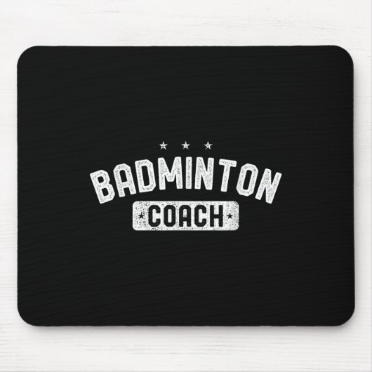 Badminton-Trainer Vintage-Badminton Mousepad (Vorne)