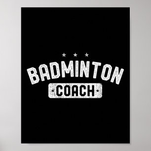 Badminton-Trainer Vintage-Badminton Poster