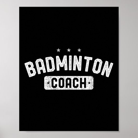 Badminton-Trainer Vintage-Badminton Poster (Vorne)