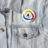 Badminton-Tricolor Emblem Button (Beispiel)