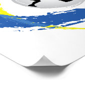 Badminton Tricolor Emblem Poster (Ecke)