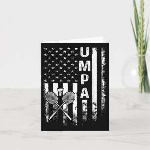 Badminton Umpa American Flag Vintage Christmas Xma Karte