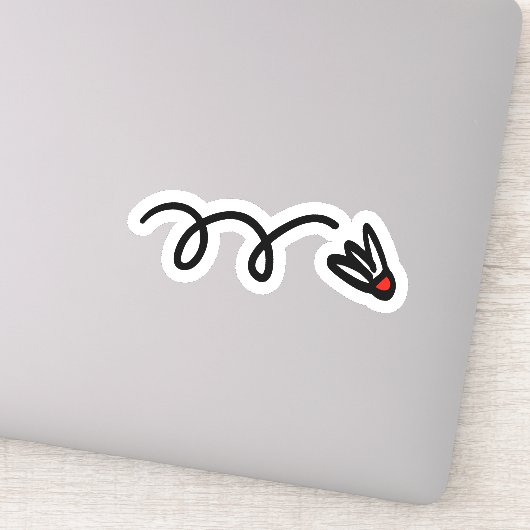 Badminton-Umriss-Vinyl-Aufkleber Aufkleber (Detail)